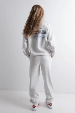 HI&BYE Pantalón jogger felpa algodón oscuro