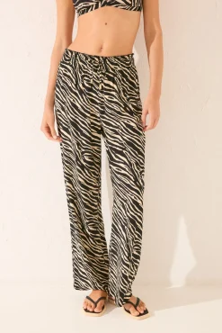 Women'secret Pantalón largo animal print