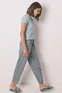 Women'secret Pantalón largo carrot viscosa print sellos