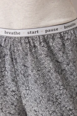 Women'secret Pantalón largo estampado flores verdes