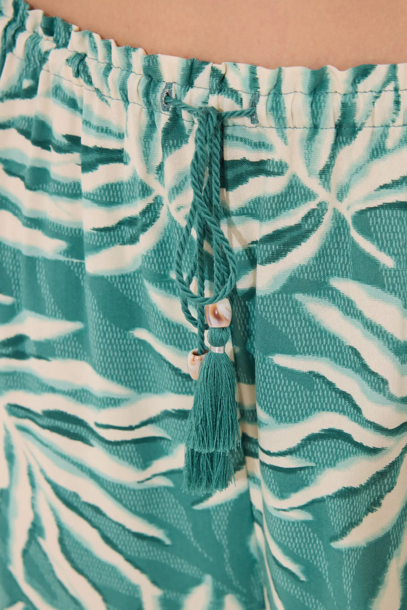 Women'secret Pantalón largo hojas verde
