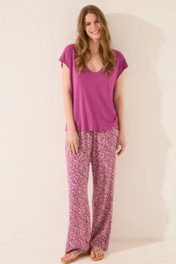Women'secret Pantalón largo morado