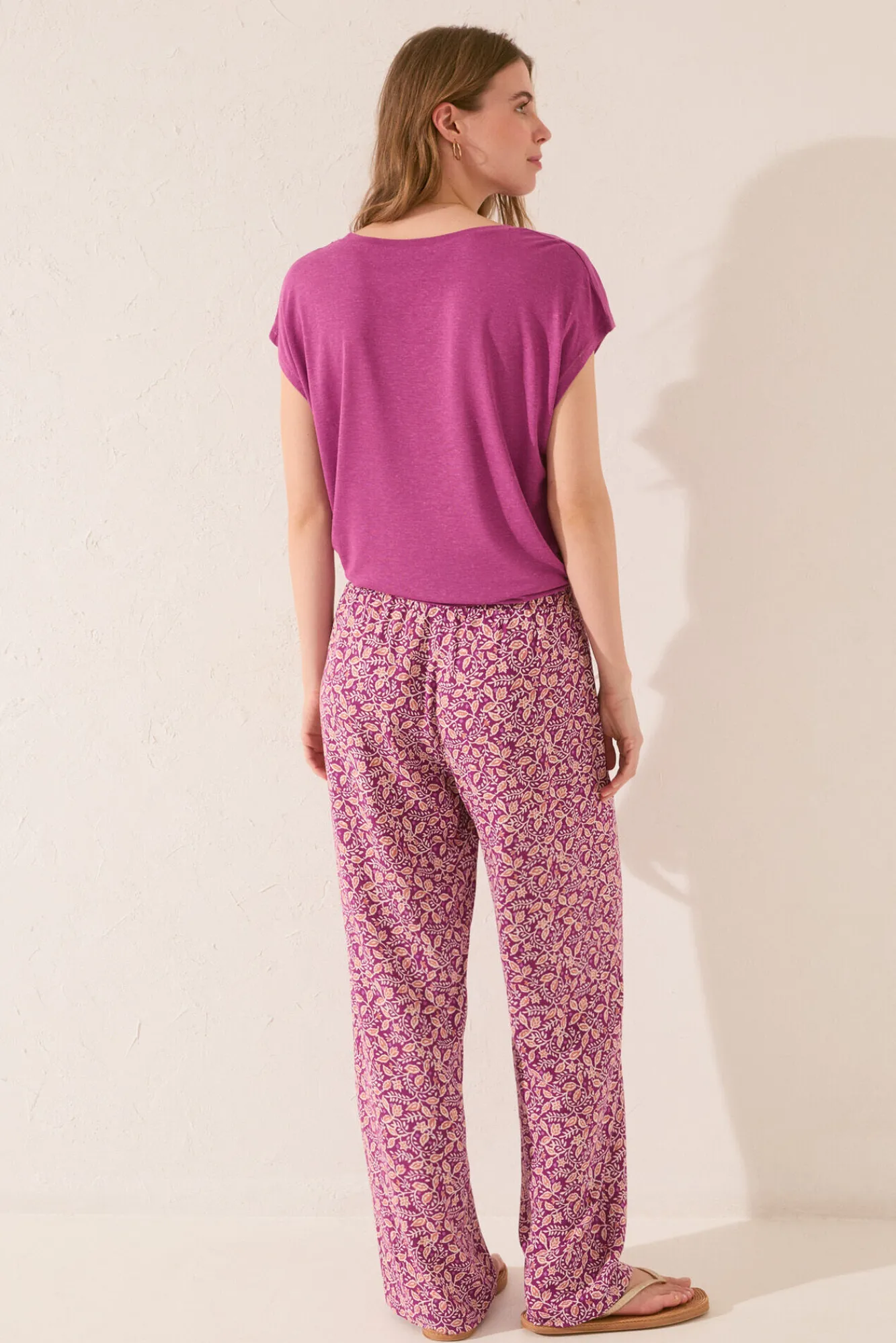 Women'secret Pantalón largo morado