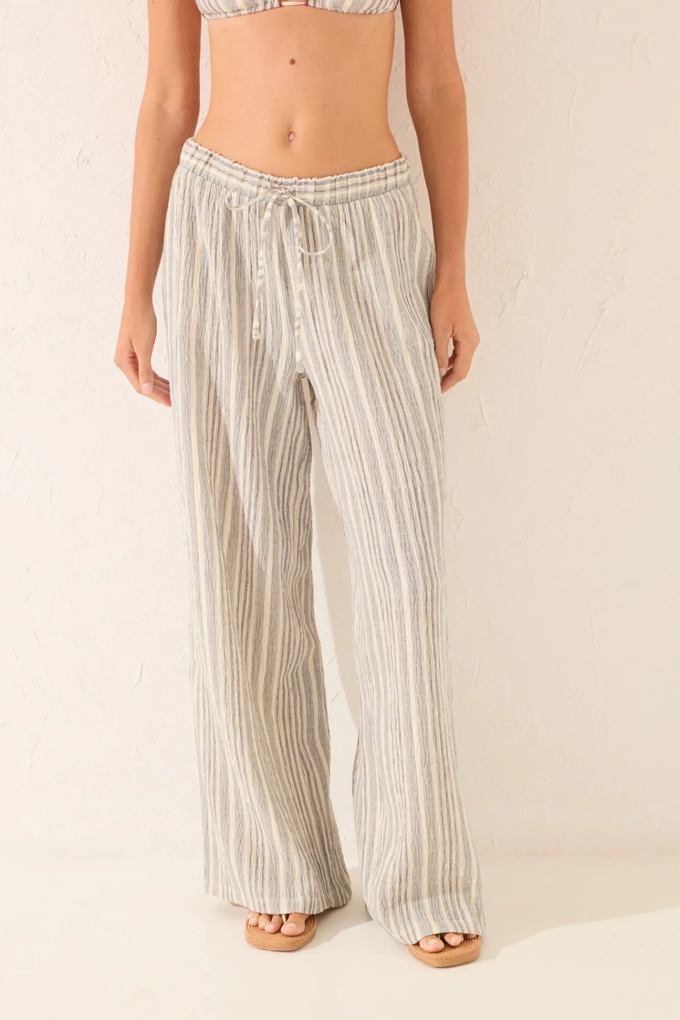 Women'secret Pantalón largo raya tejida