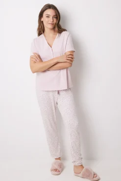 Women'secret Pantalón largo skinny súper soft flores