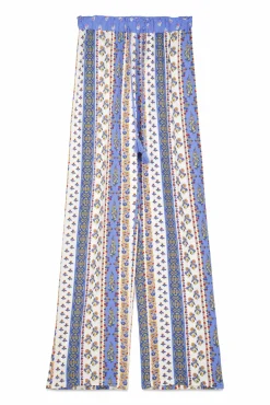 Women'secret Pantalón largo viscosa cenefas multicolor
