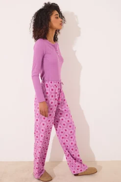 Women'secret Pantalón largo viscosa geométrico