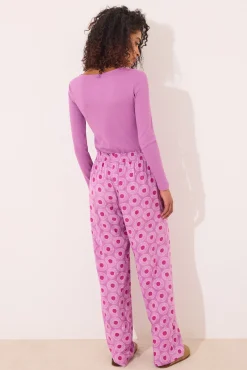 Women'secret Pantalón largo viscosa geométrico