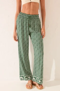 Women'secret Pantalón largo viscosa geométrico