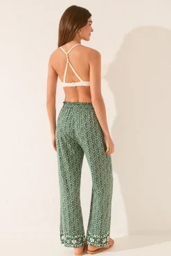Women'secret Pantalón largo viscosa geométrico
