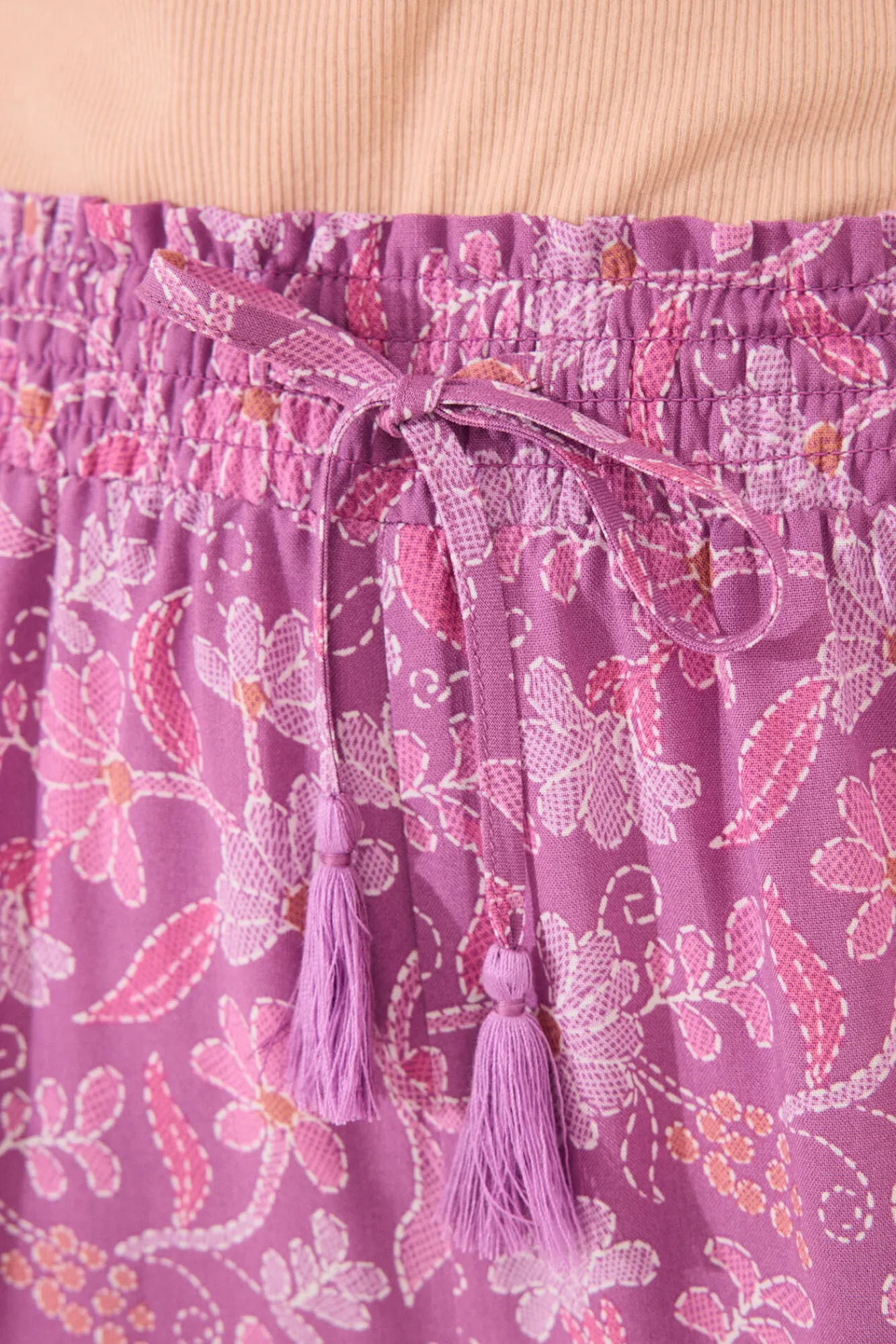 Women'secret Pantalón largo viscosa boho floral