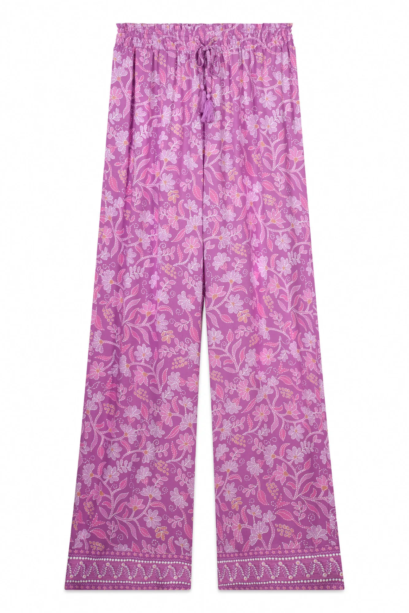 Women'secret Pantalón largo viscosa boho floral