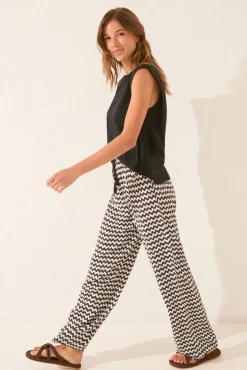 Women'secret Pantalón largo viscosa estampado ikat