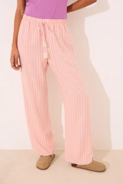 Women'secret Pantalón largo viscosa estampado rayas