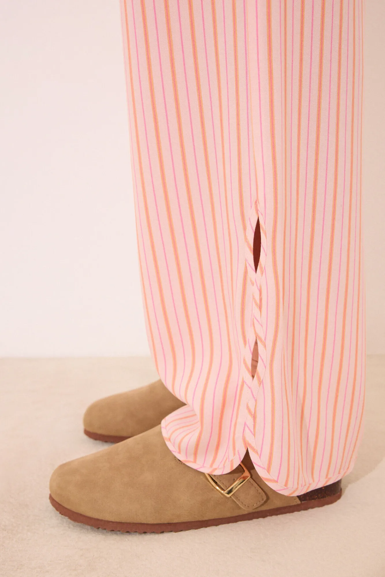 Women'secret Pantalón largo viscosa estampado rayas