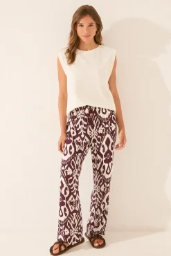 Women'secret Pantalón largo viscosa estampado flores