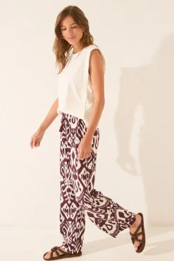 Women'secret Pantalón largo viscosa estampado flores
