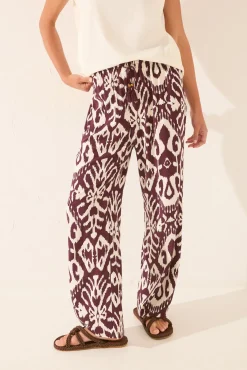 Women'secret Pantalón largo viscosa estampado flores