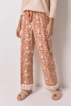 Women'secret Pantalón largo viscosa flores