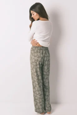 Women'secret Pantalón largo viscosa flores