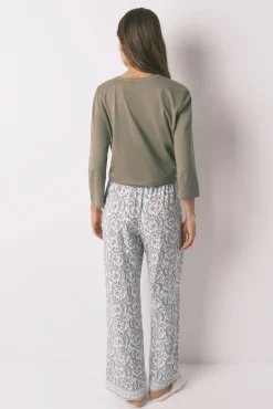 Women'secret Pantalón largo viscosa print flores