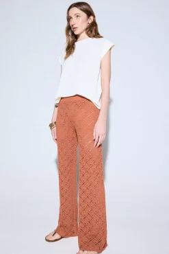 Slowlove Pantalón punto desagujado