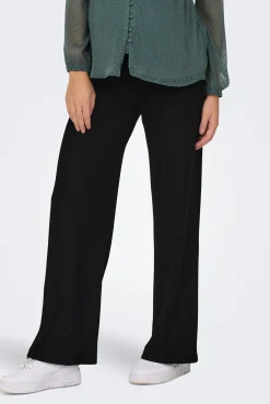 Only Maternity Pantalón wide canalé de tiro alto premamá