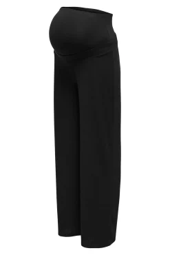 Only Maternity Pantalón wide canalé de tiro alto premamá