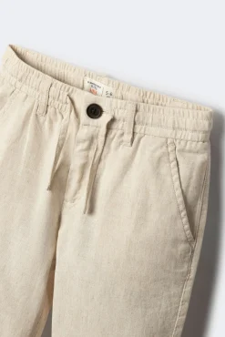 Crianças Springfield Kids Pantalon chino lino niño