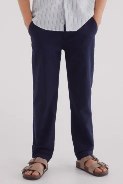 Crianças Springfield Kids Pantalon chino lino niño