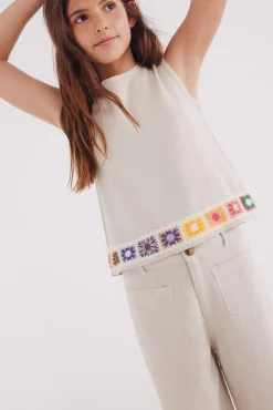 Crianças Springfield Kids Pantalon lino niña