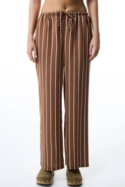 Penti Pantalones largos marrón rayas