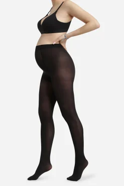 DIM Panty negra opaca de maternidad 50 Deniers