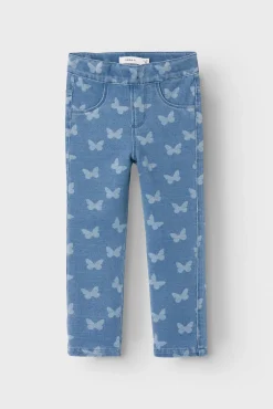 Crianças Name it Patalón mariposa denim