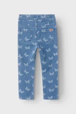 Crianças Name it Patalón mariposa denim