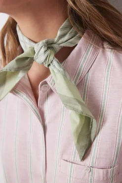 Women'secret Pañuelo para cuello rayas verde
