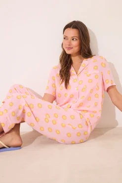 Women'secret Pijama camisero Capri viscosa soles