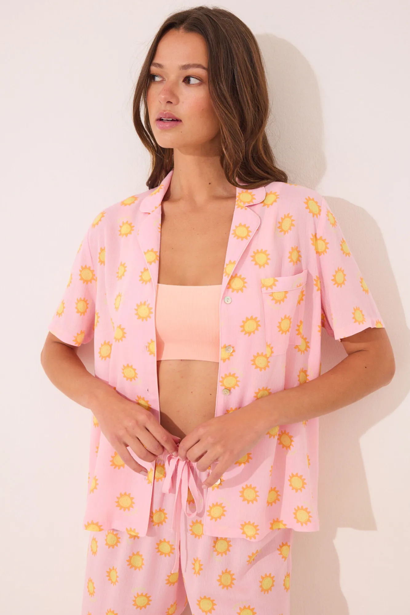 Women'secret Pijama camisero Capri viscosa soles