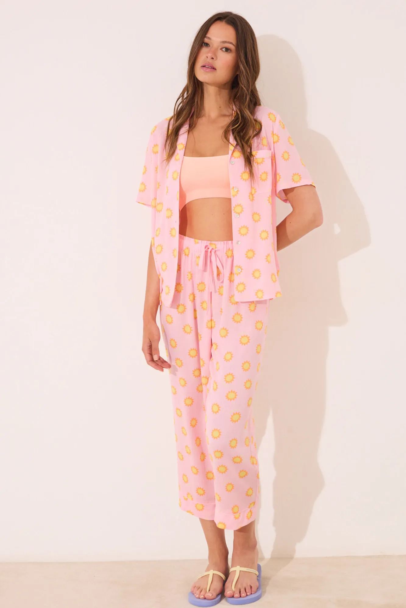 Women'secret Pijama camisero Capri viscosa soles