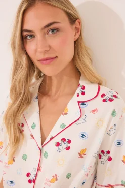 Women'secret Pijama camisero corto 100% algodón Moomin