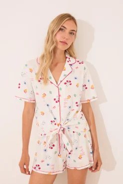 Women'secret Pijama camisero corto 100% algodón Moomin