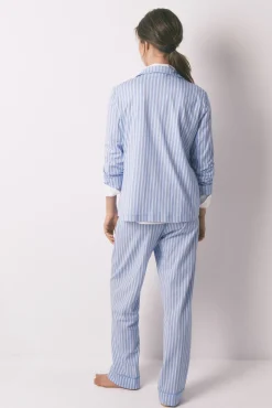 Women'secret Pijama camisero largo 100% algodón rayas es
