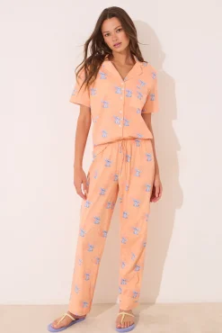 Women'secret Pijama camisero Lilo & Stitch algodón