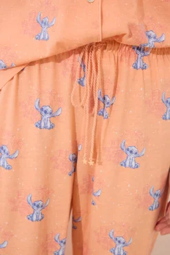 Women'secret Pijama camisero Lilo & Stitch algodón