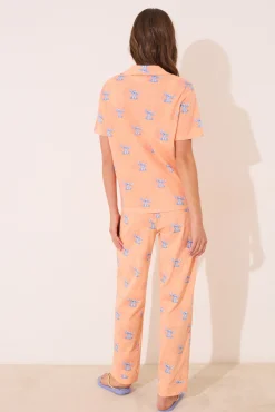 Women'secret Pijama camisero Lilo & Stitch algodón