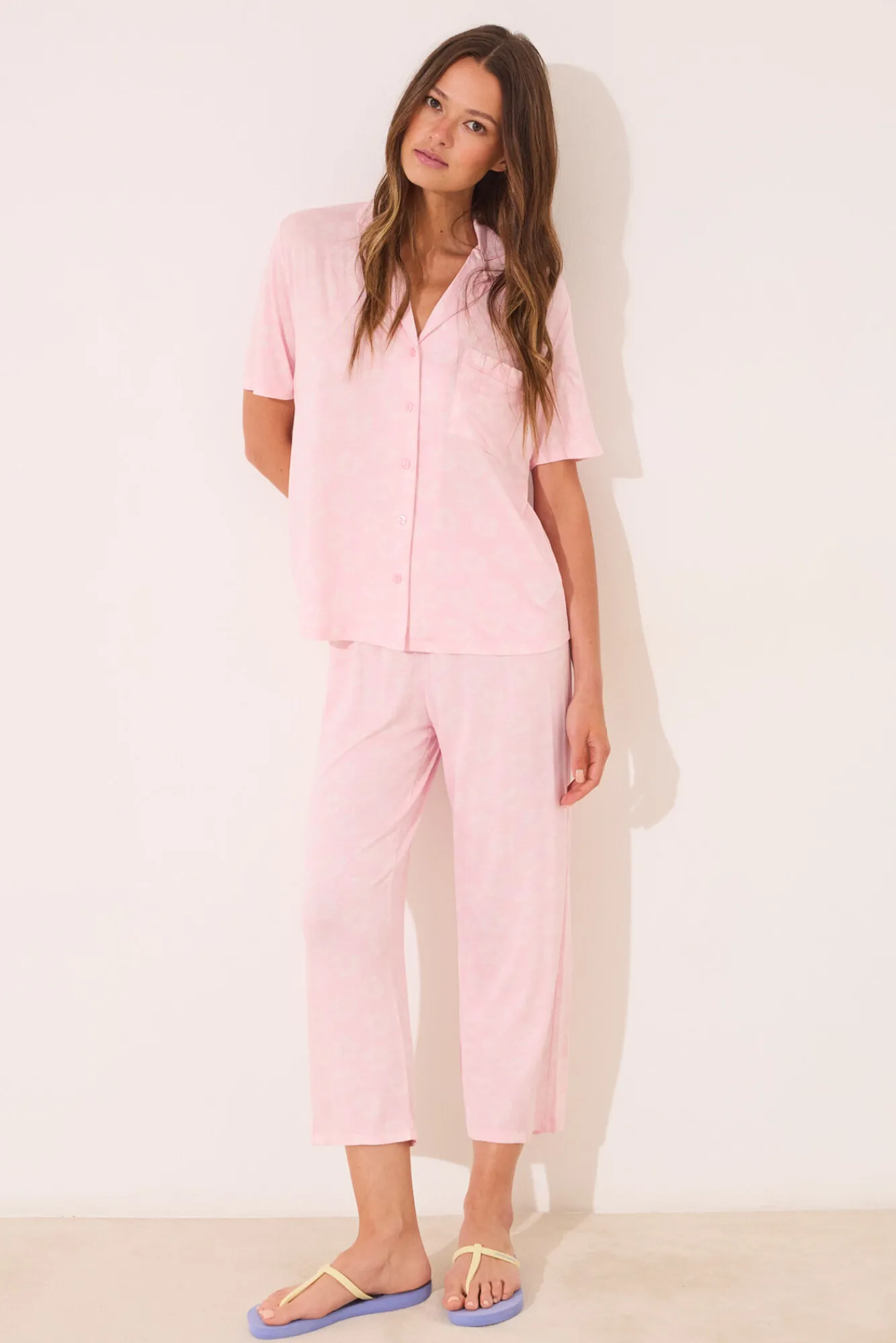 Women'secret Pijama camisero Capri viscosa