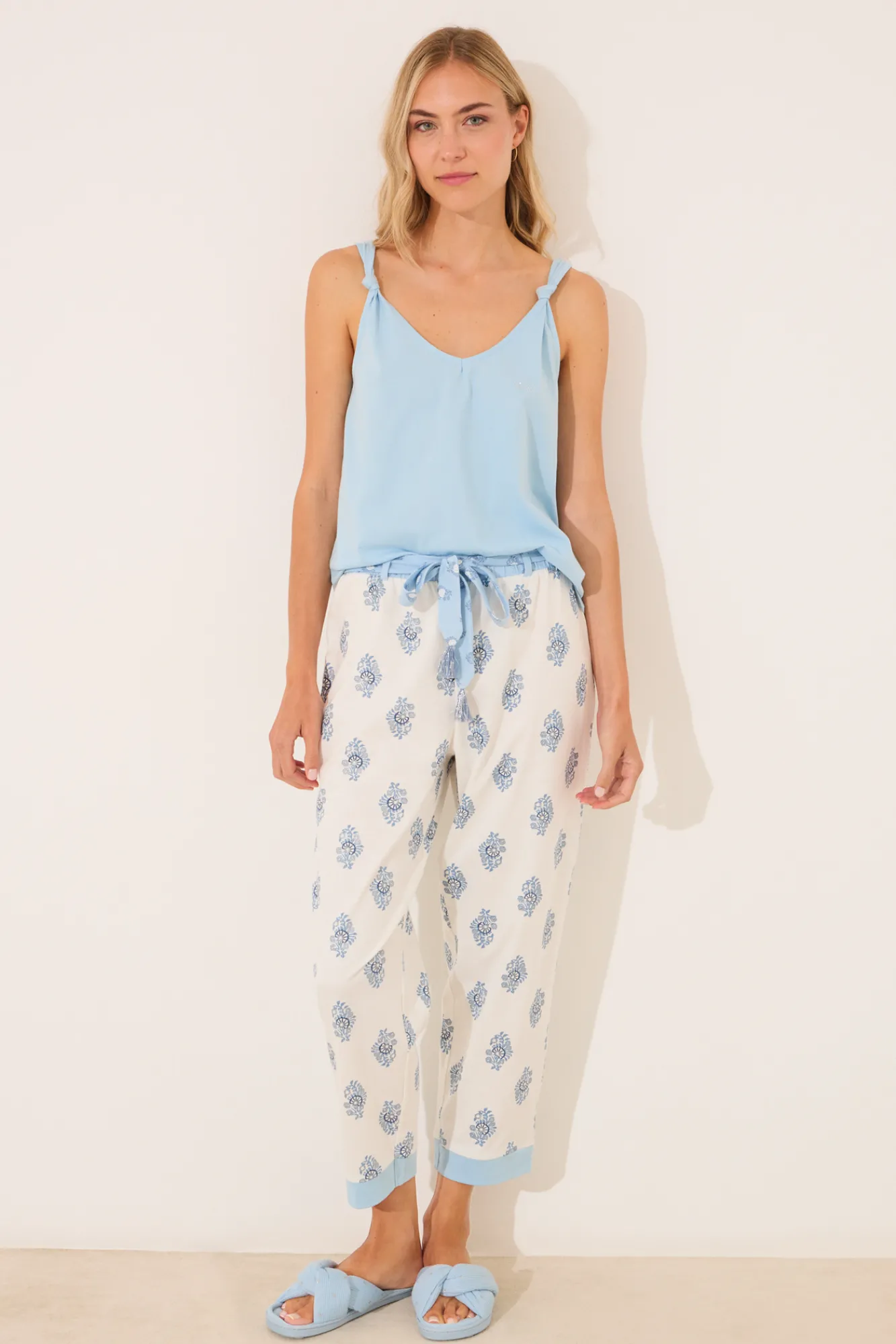 Women'secret Pijama Capri 100% algodón paisley