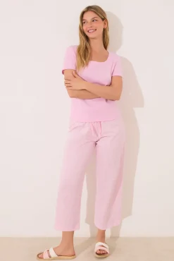 Women'secret Pijama Capri algodón rayas