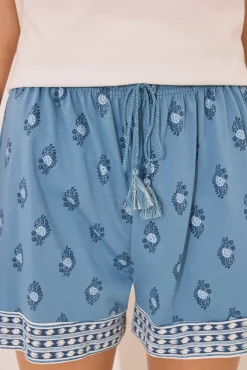 Women'secret Pijama corto 100% algodón paisley