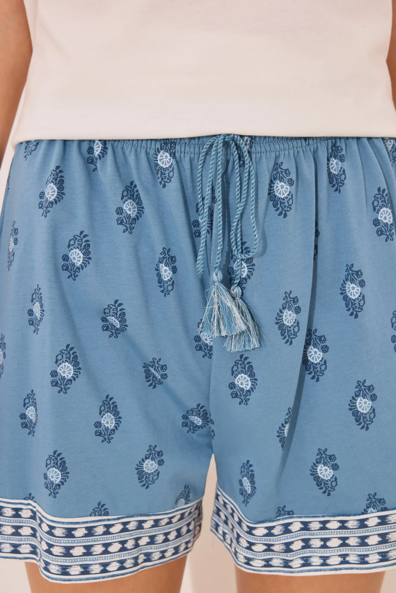 Women'secret Pijama corto 100% algodón paisley